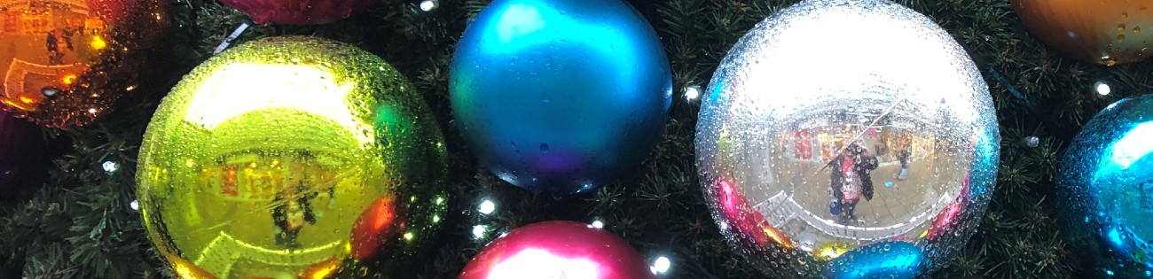 Colourful Christmas baubles